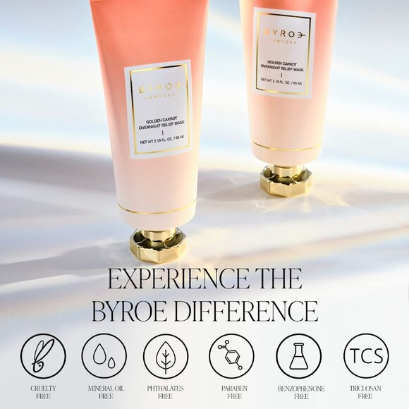 BYROE Golden Carrot Relief Mask | Overnight Facial Mask with Vegan Collagen - Picture 9 of 11